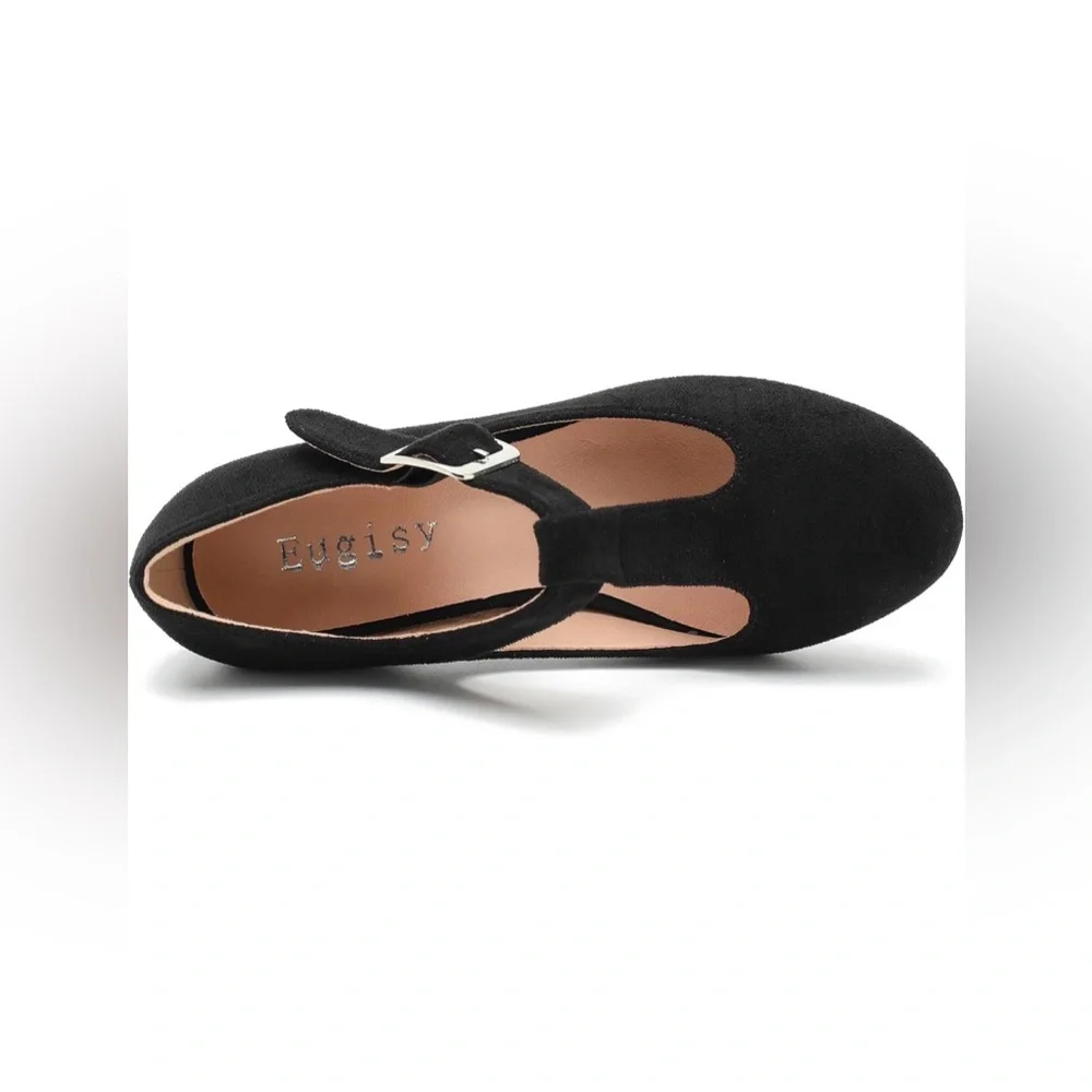 NEW Black Mary Jane Heels 8.5 / Tacones 41 - Picture 8 of 10